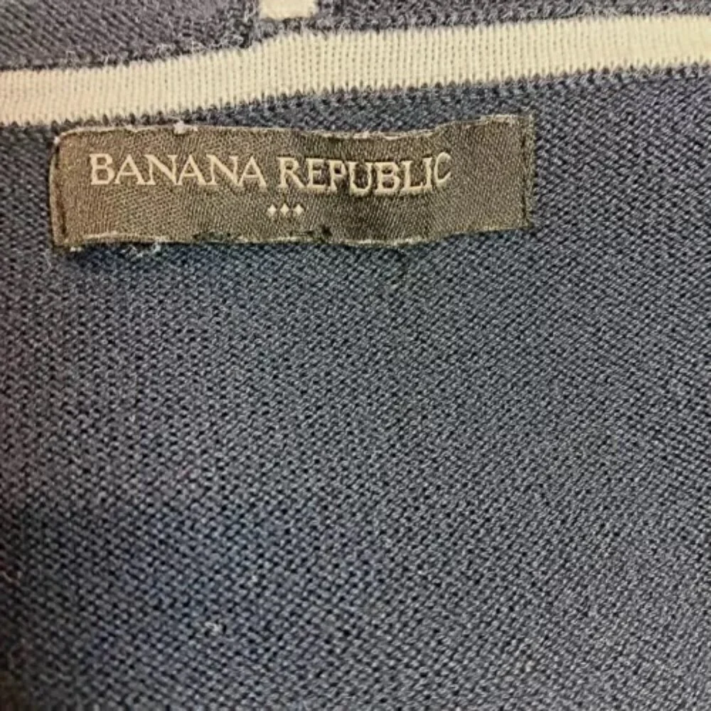 Banana Republic Pima Cotton Lightweight Heather Navy Full Zip Hoodie Men’s Small
